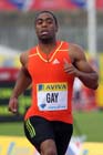 Tyson Gay in the 100 metres heats, 2012 Samsung Diamond League, Crystal Palace, London.